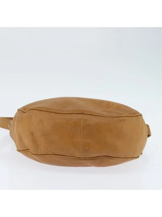 Authentic LOEWE Anagram Shoulder Bag Leather Brown Gold - Picture 12 of 16